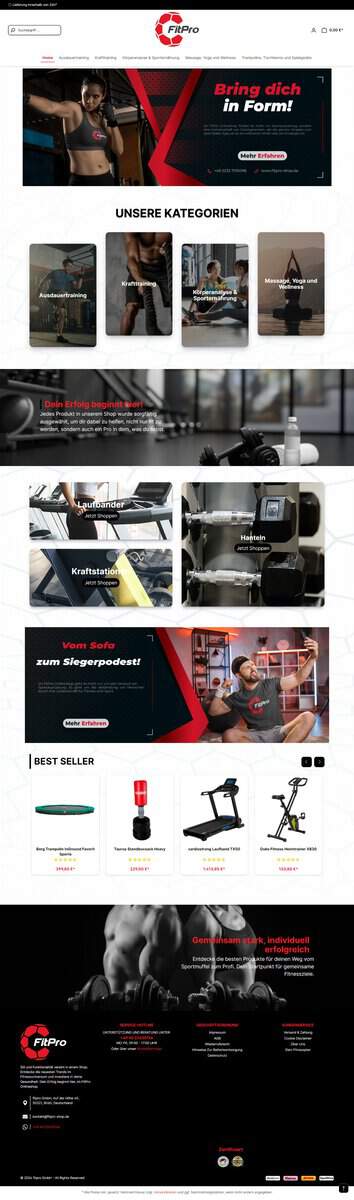 Screenshot Fitpro-Shop.de