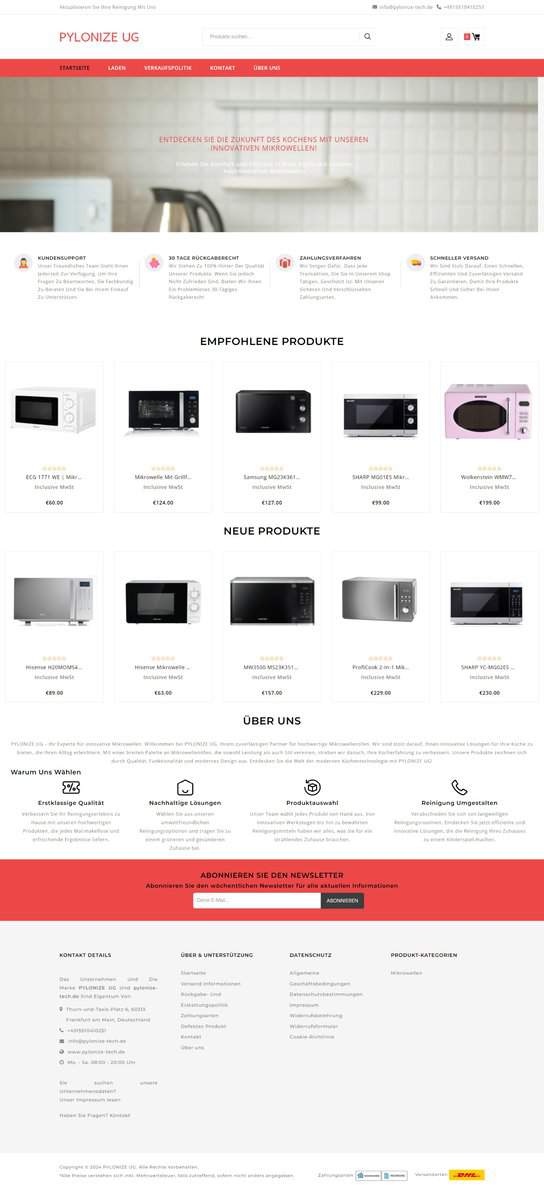 Screenshot Pylonize-Tech.de