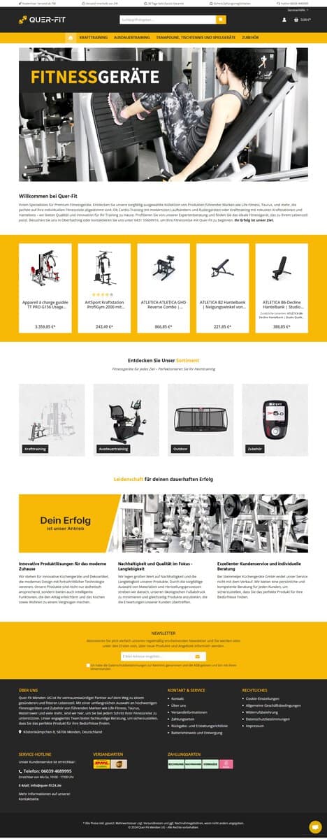 Screenshot Quer-Fit24.De