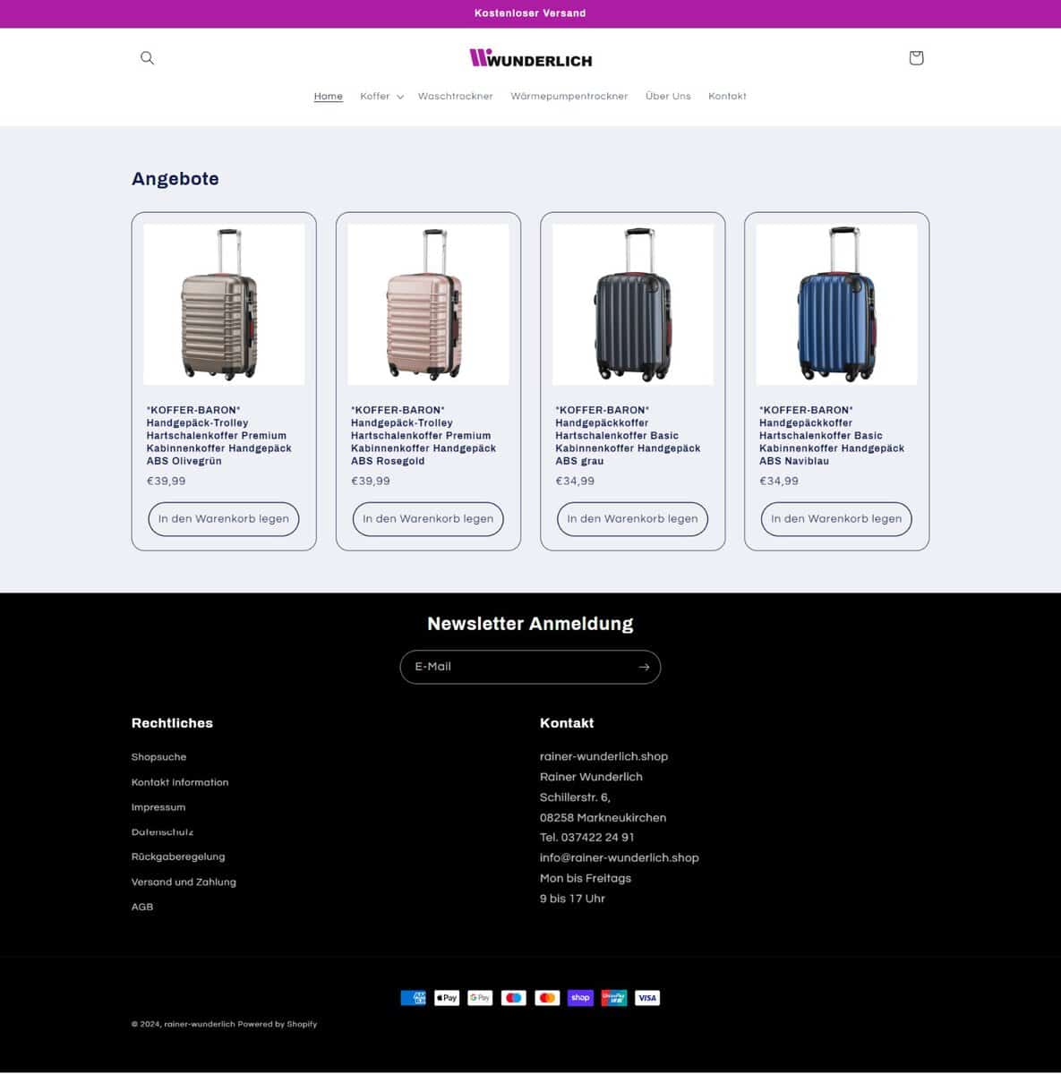 Screenshot Rainer-Wunderlich.shop