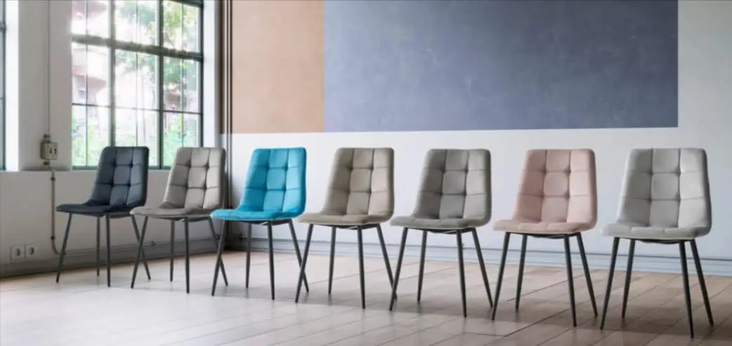 4x Bessagi Home Stuhl „Ria“ (Samtbezug, Gepolstert, versch. Farben) für 85,67 € inkl. Versand (statt 111,98 €)