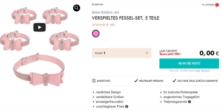 Verspieltes Fessel-Set 5 Teile