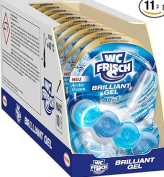 WC-Frisch-Brilliant-Gel-Arctic-Ocean-11-Stück-WC-Reiniger-Duftspüler-All-in-1-Formel-mit-Kraft-Schaum-Schmutz-Protektor-extra-Frische-und-brillantem-Glanz-Amazon-de-Drogerie-Körperpflege