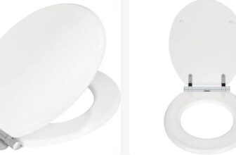 WENKO-WC-Sitz-Morra-Weiß-glänzend-Universalform-aus-massivem-MDF-Weiß-MDF-weiß-Kunststoff-ABS-silber-glänzend