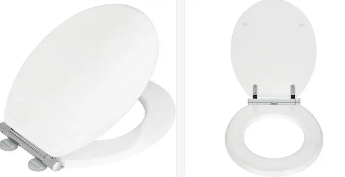 Wenko WC-Sitz Morra Toilettensitz (durchgehendes Scharnier & Absenkautomatik, MDF, Fix-Clip Hygienebefestigung) für 17,99€ (statt 40€)