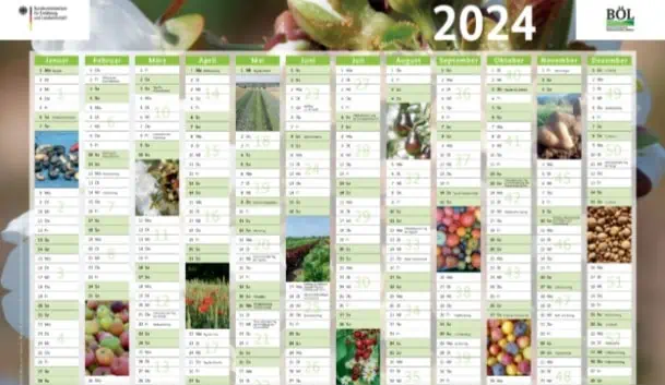 Gratis BLE Wandkalender 2024