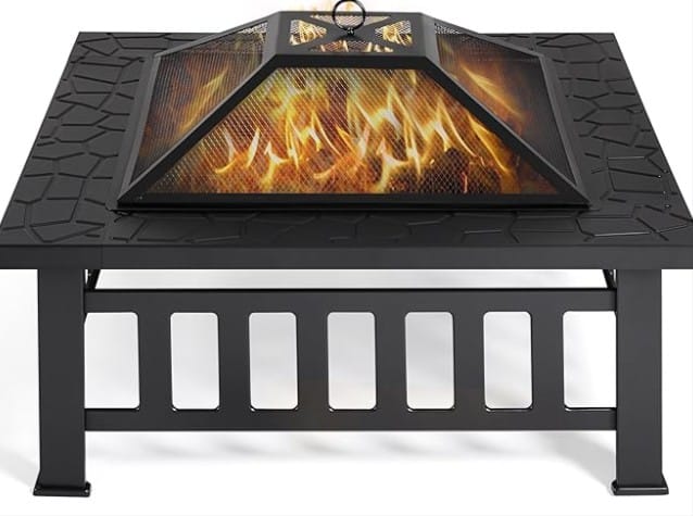 Yaheetech-Feuerschale-Mit-Funkenschutz-86X86X54Cm-3-In-1-Multifunktional-Feuerkorb-Mit-Deckel-Schürhaken-Fire-Pit-Feuerstelle-Outdoor-Für-Den-Garten-Terrasse-Camping-Party-Schwarz-Amazon-De-Garten