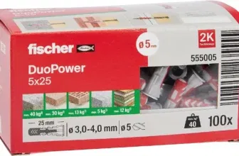 100er Pack fischer Duopower 5 x 25 Universaldübel für 3,68 € inkl. Prime-Versand