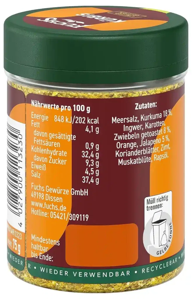 Fuchs Gewürzte Kürbis Gewürz, 75G Für 2,66 € Inkl. Versand