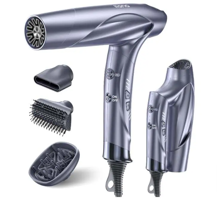 llano Haartrockner Klappbarer Reisefön mit Diffusor (Ionen Föhn) für 47,99 € inkl. Prime-Versand (statt 107,99 €)