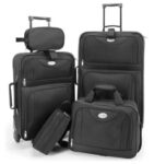 Monzana Trolley Kofferset In Schwarz, 5-Teilig, Ideal Für Reisen Und Ausflüge