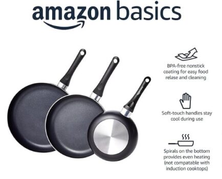 Amazon-Basics-3-teiliges-Bratpfannen-Set-mit-Antihaftbeschichtung-Größen-20-cm-25-cm-und-30-cm-Schwarz-Amazon-de-Küche-Haushalt-Wohnen