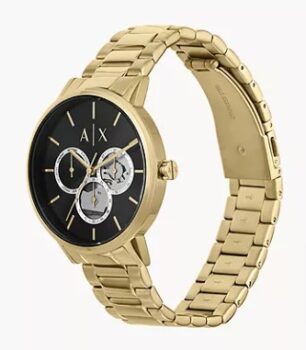 Armani-Exchange-Uhr-Multifunktionswerk-Edelstahl-goldfarben-AX2747-Watch-Station