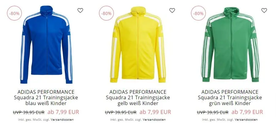 ADIDAS PERFORMANCE Squadra 21 Kinder Trainingsjacke