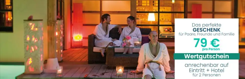 Bali Therme Gutschein: Eintritt + 1 Nacht im Premium Hotel ab 79 € p.P. (2 Jahre gültig!)