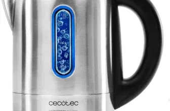 Cecotec elektrischer Wasserkocher ThermoSence 290 Steel, 1.7 Liter, BPA-frei, rostfreier Stahl,