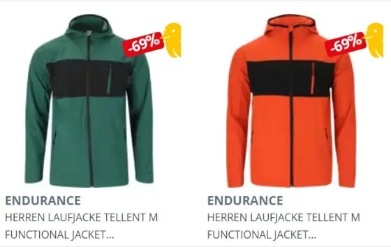 Endurance Tellent Herren Laufjacke (2 Farben, Gr. S bis 3XL) ab 28,61 € inkl. Versand