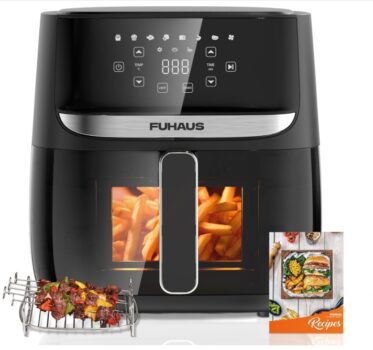 FUHAUS-Heißluftfritteuse-XXL-6L-Air-Fryer-Heissluftfriteuse-mit-Sichtfenster-8-Personalisierte-Kochprogramme-Friteuse-