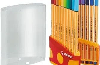 Fineliner - STABILO point 88 ColorParade - 20er Tischset in rot orange - mit 20 verschiedenen Farben und Hängelasche