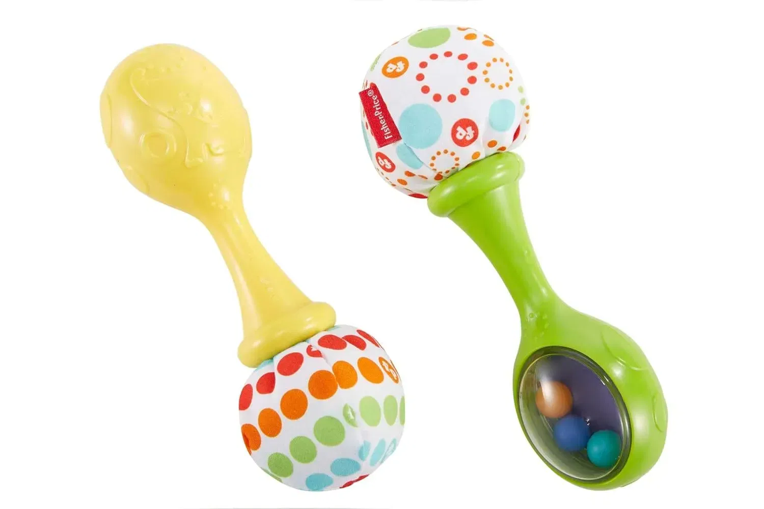 Fisher-Price Rumba-Rasseln - Set Aus 2 Rasseln Mit Bunten Perlen Und Weichen Griffen