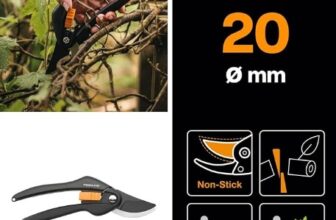 Fiskars-Bypass-Gartenschere-für-frische-Äste-und-Zweige-Antihaftbeschichtet-Hochwertige-Stahl-Klingen-Länge-20-cm-Schwarz-Orange-SingleStep-P26-1000567-Amazon-de-Garten