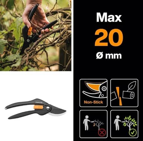 Fiskars-Bypass-Gartenschere-Für-Frische-Äste-Und-Zweige-Antihaftbeschichtet-Hochwertige-Stahl-Klingen-Länge-20-Cm-Schwarz-Orange-Singlestep-P26-1000567-Amazon-De-Garten