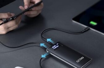 GETIHU-Power-Bank-10000mAh-3A-Ausgänge-USB-C