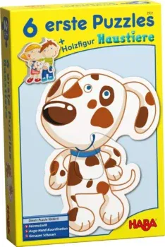 Haba 3902 - 6 Erste Puzzles, Haustiere, Puzzle mit 6 niedlichen Tiermotiven