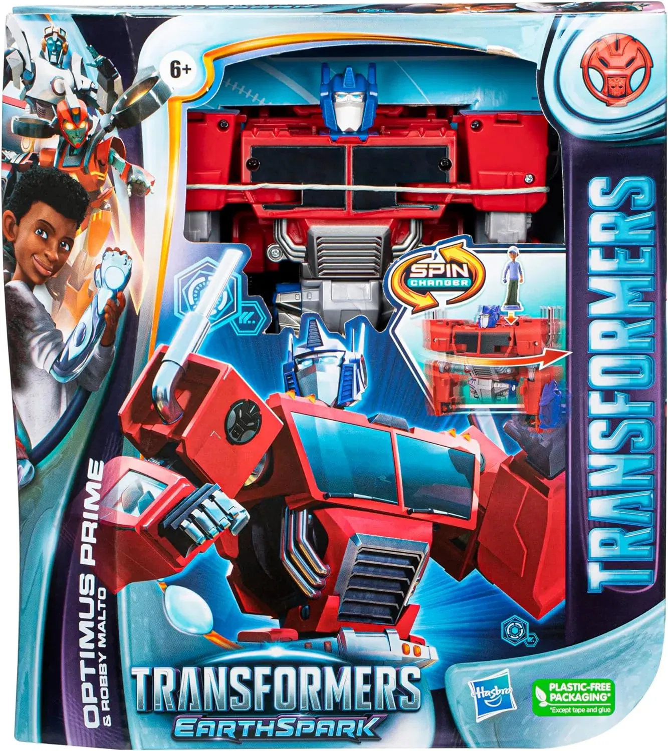 Hasbro Transformers Spielzeug EarthSpark Spin Changer Optimus Prime Action-Figur (20 cm) mit Robby Malto Figur (5 cm) für 16,40 € inkl. Prime-Versand (statt 32,90 €)