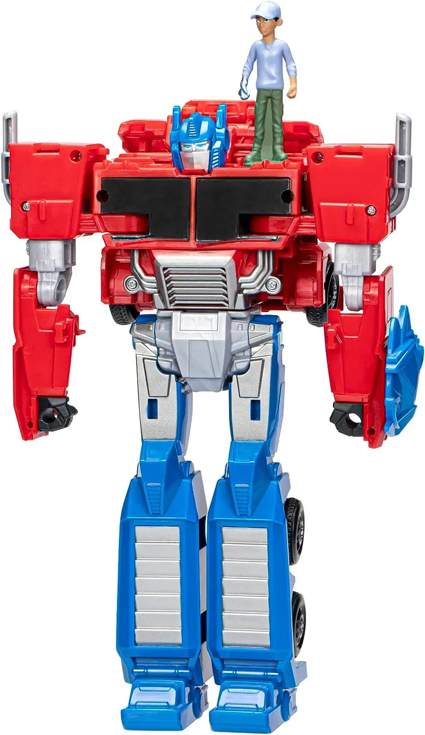 Hasbro Transformers Spielzeug Earthspark Spin Changer Optimus Prime Action-Figur (20 Cm) Mit Robby Malto Figur (5 Cm)