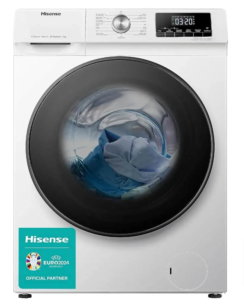 Hisense WFQA7014EVJM Waschmaschine (7 kg, 1400 U/min, EEZ ADampffunktion) für 298,21 € inkl. Versand