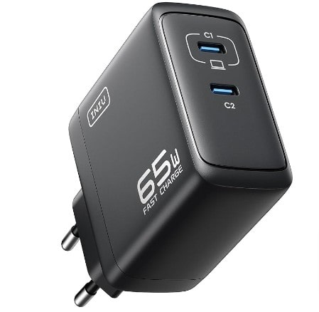 Iniu-65W-Usb-C-Ladegerät-2Ports-Usb-C-Netzteil-Steack-Adapter-Gan-Ii-Tech-Schnellladegerät-Pd