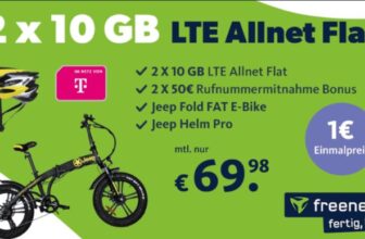 Jeep E-Bike+ 2x Telekom Allnet Flat mit je 10 GB