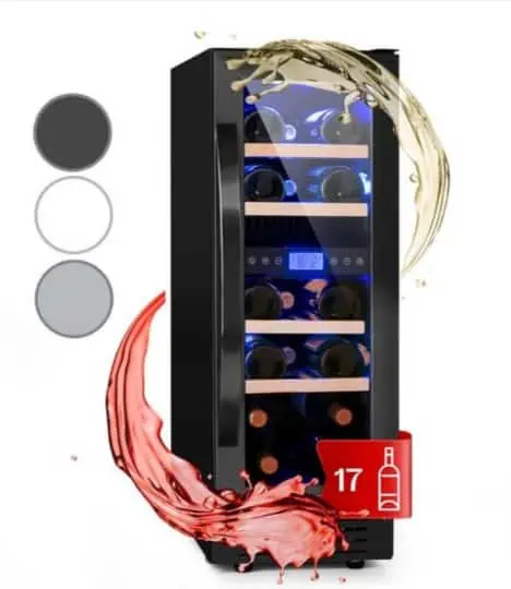 Klarstein Weinkühlschrank Vinovilla 17 Built-in Duo Onyx Edition für 382,19 € inkl. Versand
