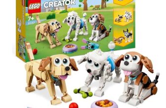 LEGO-31137-Creator-3in1-Niedliche-Hunde-Set-mit-Dackel-Mops-Pudel-Tierfiguren