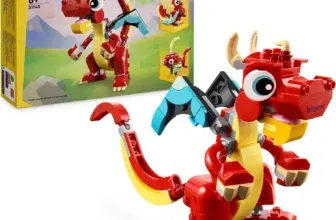 LEGO Creator 3in1 Roter Drache, Spielzeug mit 3 Tierfiguren