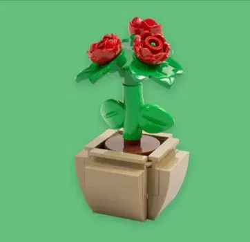 LEGO® Rose in leuchtendem Rot zum Muttertag