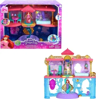 Mattel DISNEY Prinzessin Arielle - Land und Meeresschloss im Puppenhaus-Spielset