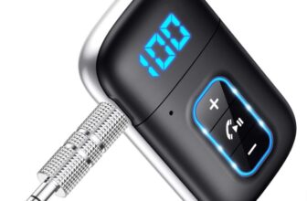 Motack-AUX-Bluetooth-Adapter-Auto-3-5-mm-Bluetooth-Empfänger-mit-Integriertem-HiFi-Mikrofon-Heim-Stereoanlage-Kabelgebundene-