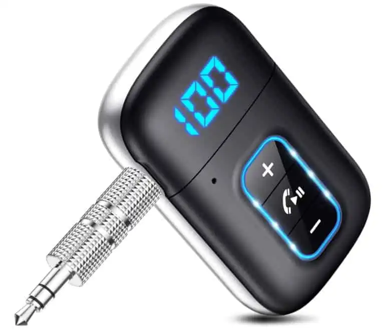 Motack AUX Bluetooth Adapter Auto, 3.5 mm [LED-Bildschirm] Bluetooth Empfänger mit Integriertem HiFi-Mikrofon für 8,99 € inkl. Prime-Versand (statt 15,99 €)