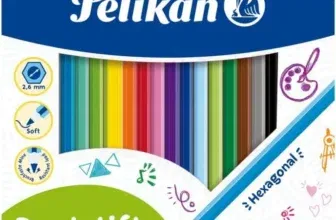 Pelikan 724013 - Buntstifte sechseckige Holzstifte Packung mit 24 Farben