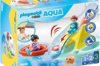 Playmobil 1.2.3 Aqua Badeinsel mit Wasserrutsche (70635)