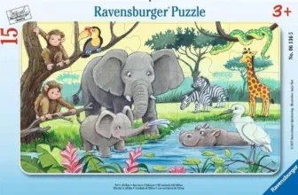 Ravensburger Kinderpuzzle - 06136 Tiere Afrikas - Rahmenpuzzle