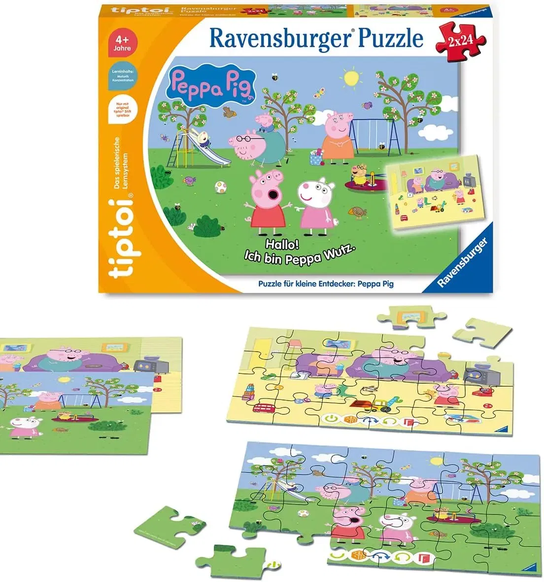 Ravensburger Tiptoi Puzzle 00163 Puzzle Für Kleine Entdecker Peppa Pig, Kinderpuzzle