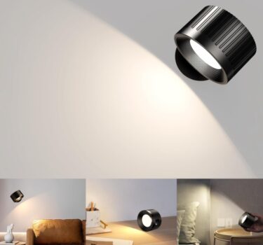 Rolgno-LED-Wandleuchte-Innen-Aufladbar-Wandlampe-Fernbedienung-Touch-Steuerung-3-Farbtemperaturen-4-Helligkeitsstufen-360°-