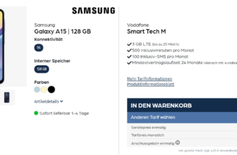 Samsung Galaxy A15 + Vodafone Smart Tech M