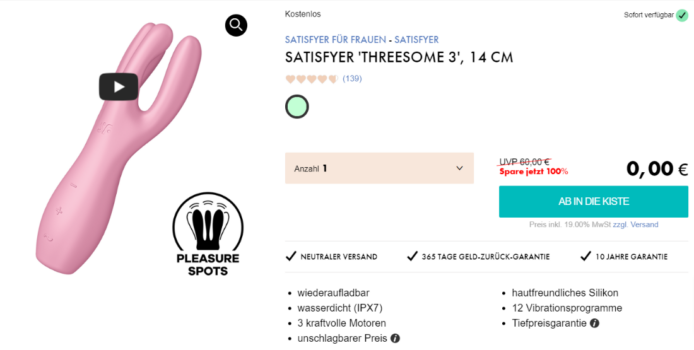 Satisfyer Threesome 3 Auflegevibrator