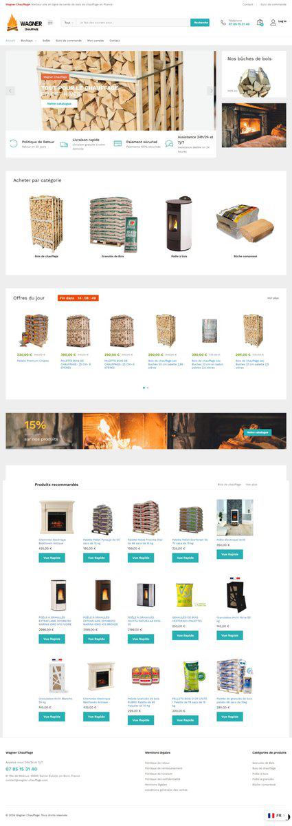 Screenshot Wagner-Chauffage Com