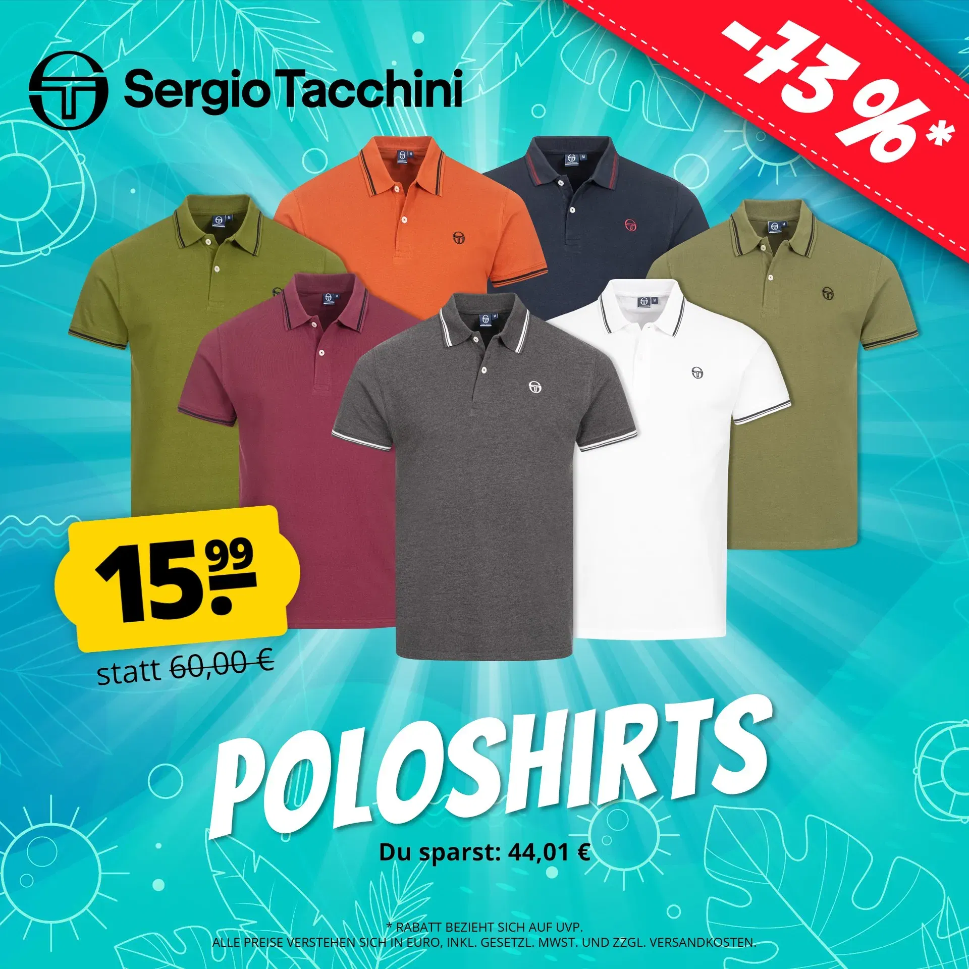 Sergio Tacchini Stripe Iconic Herren Polo-Shirt