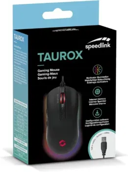 Speedlink TAUROX Gaming-Maus (5 programmierbare Tasten, zwei DPI-Schalter bis 7.200 dpi) 2